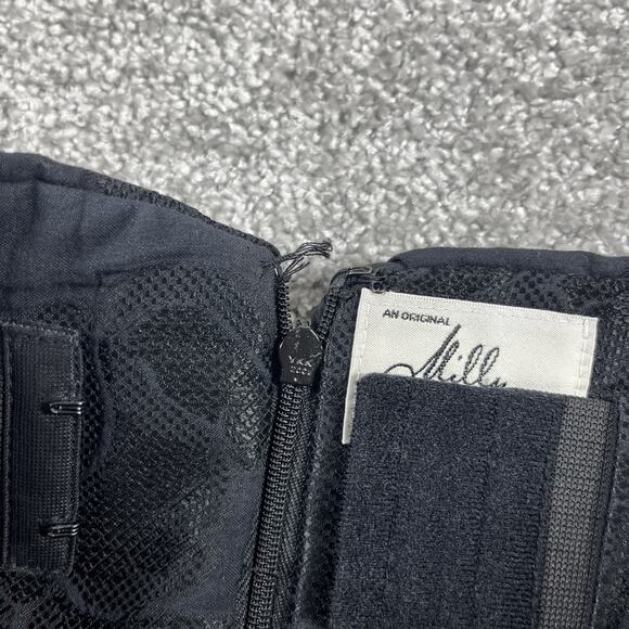 Milly Top Womens Size 2 Babydoll Empire Waist Sweetheart Neck Floral Pleated Y2K - Picture 3 of 11